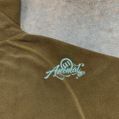 Animal 00s brown graphic baggy hoodie