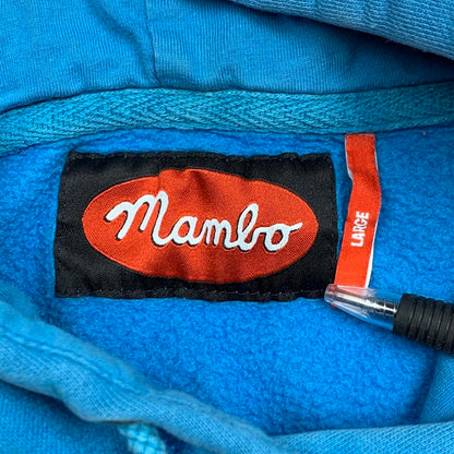 Mambo 00s graphic blue baggy hoodie