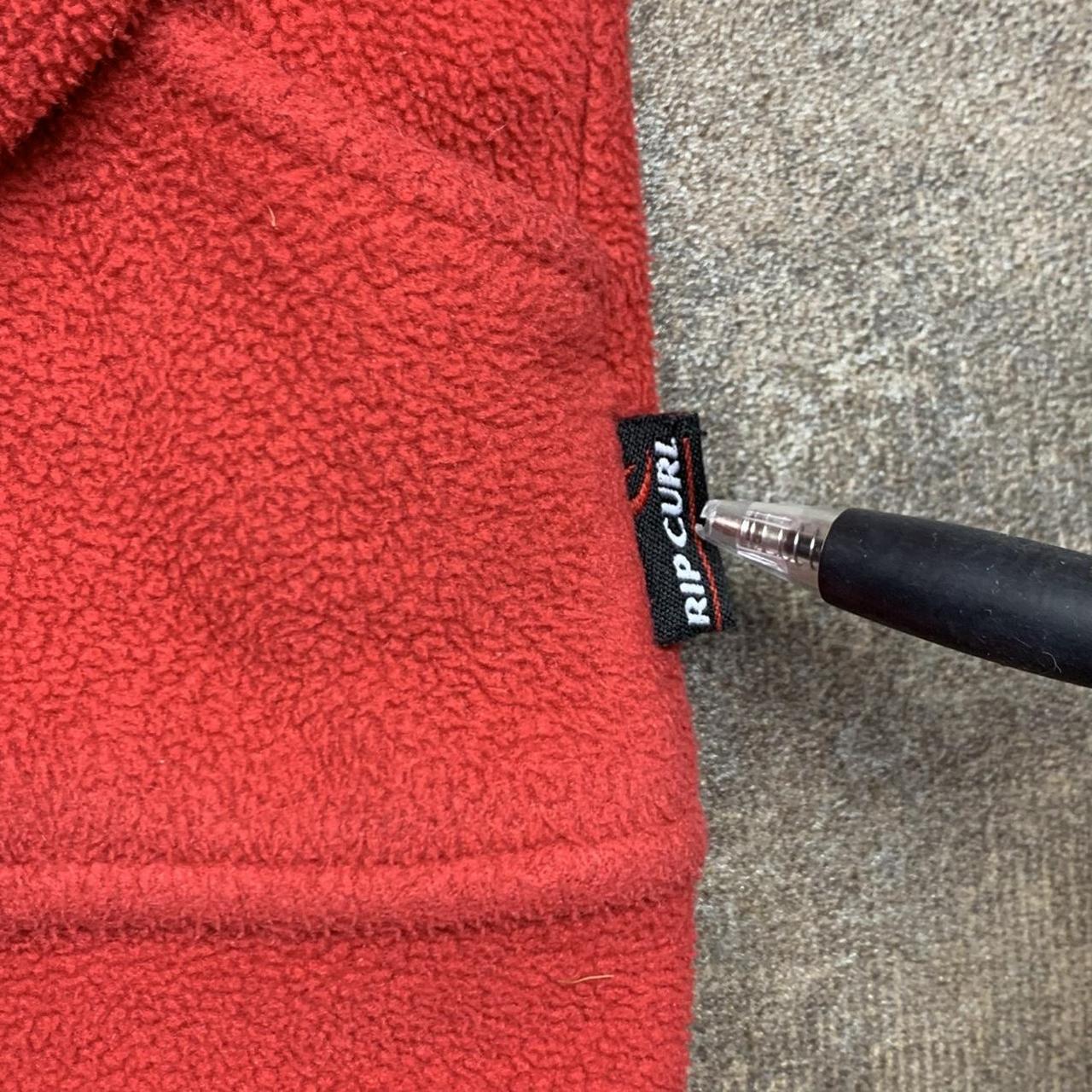 Rip Curl 00s red graphic fleece hoodie