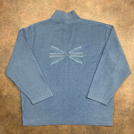 Oxbow 00s graphic blue knit sweater
