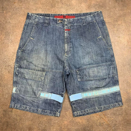 Marithé + François Girbaud 00s baggy velcro jorts (40")