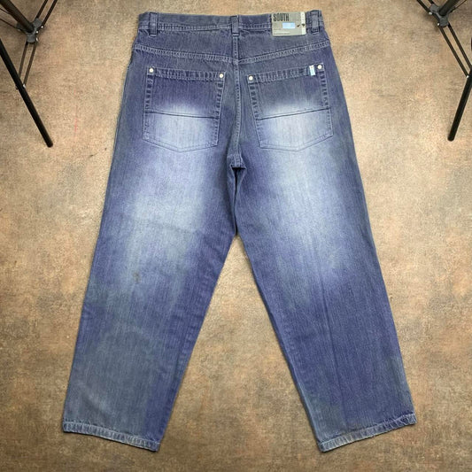 Southpole 00s baggy navy blue denim jeans
