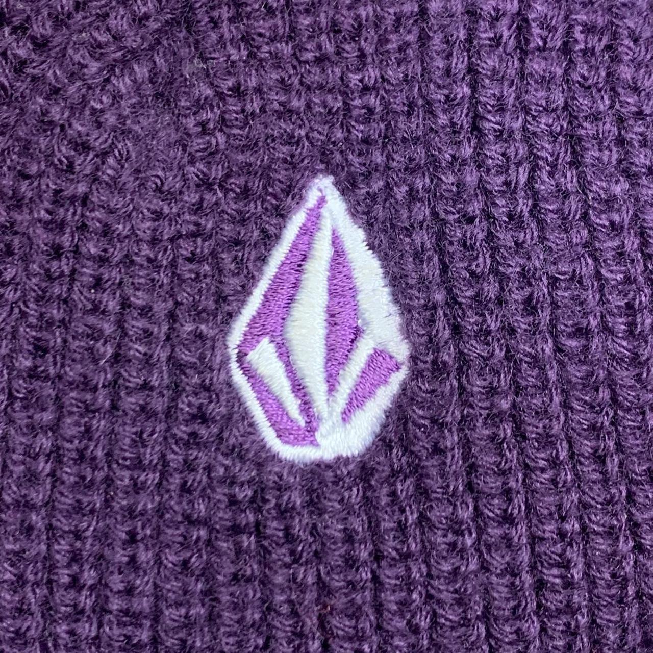 Volcom purple logo beanie