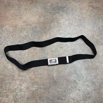 Drunknmunky 00s black webbed buckle belt