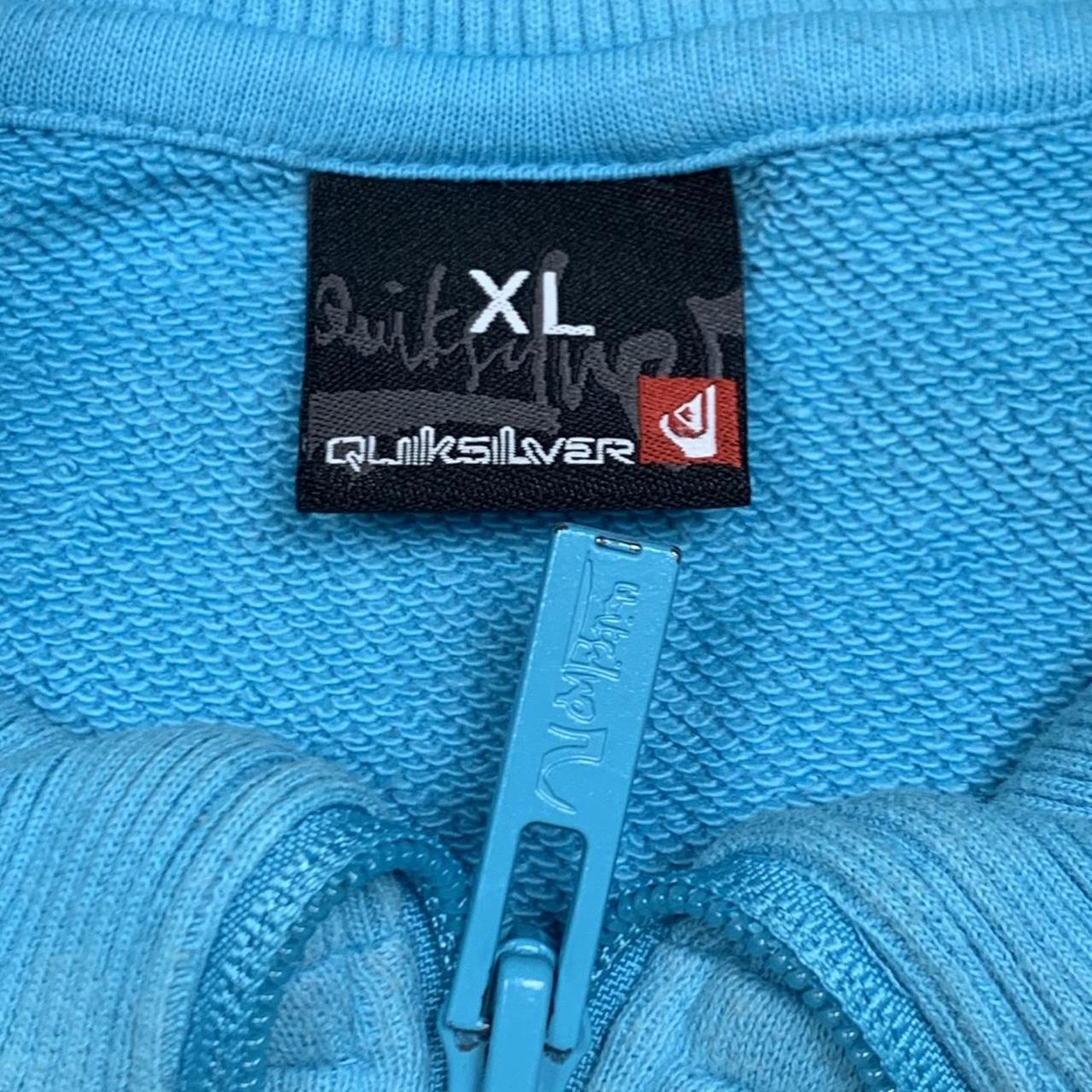 Quiksilver 00s blue graphic boxy zip jumper