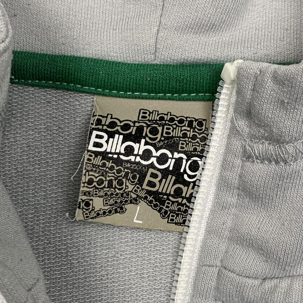 Billabong 00s white green graphic baggy hoodie