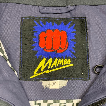 Mambo 90s navy graphic utilised ski jacket