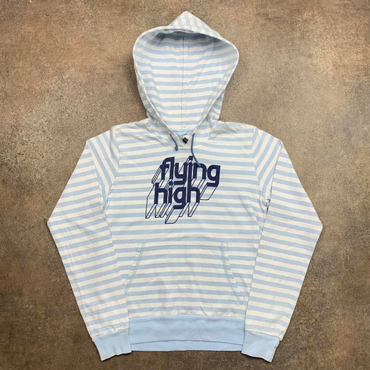 Hysteric Glamour 00s white blue graphic hoodie