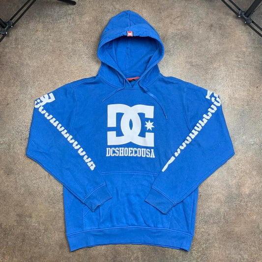 DC Shoes 00s blue white graphic boxy hoodie