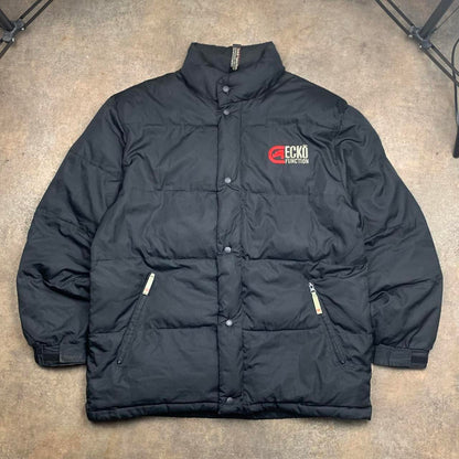 Ecko Function 00s black puffer logo jacket
