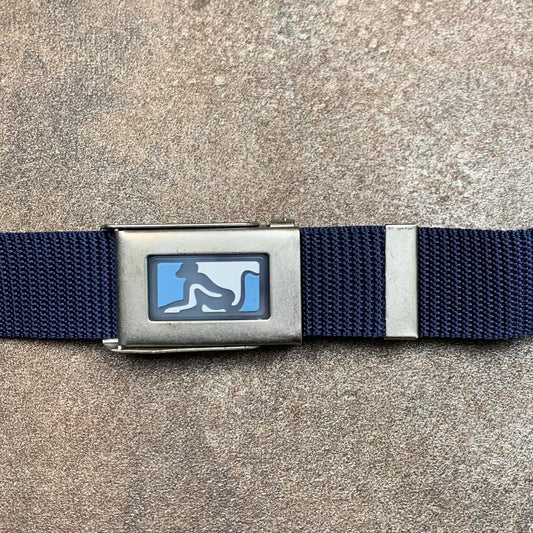 Drunknmunky 00s navy webbed buckle belt