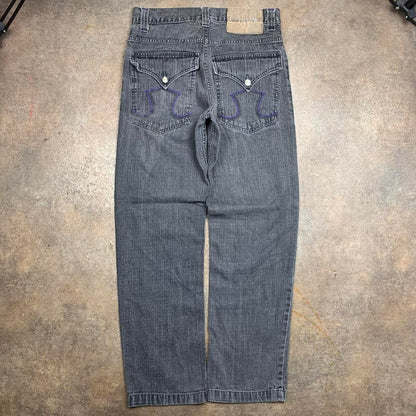 Southpole 00s baggy black grey denim jeans