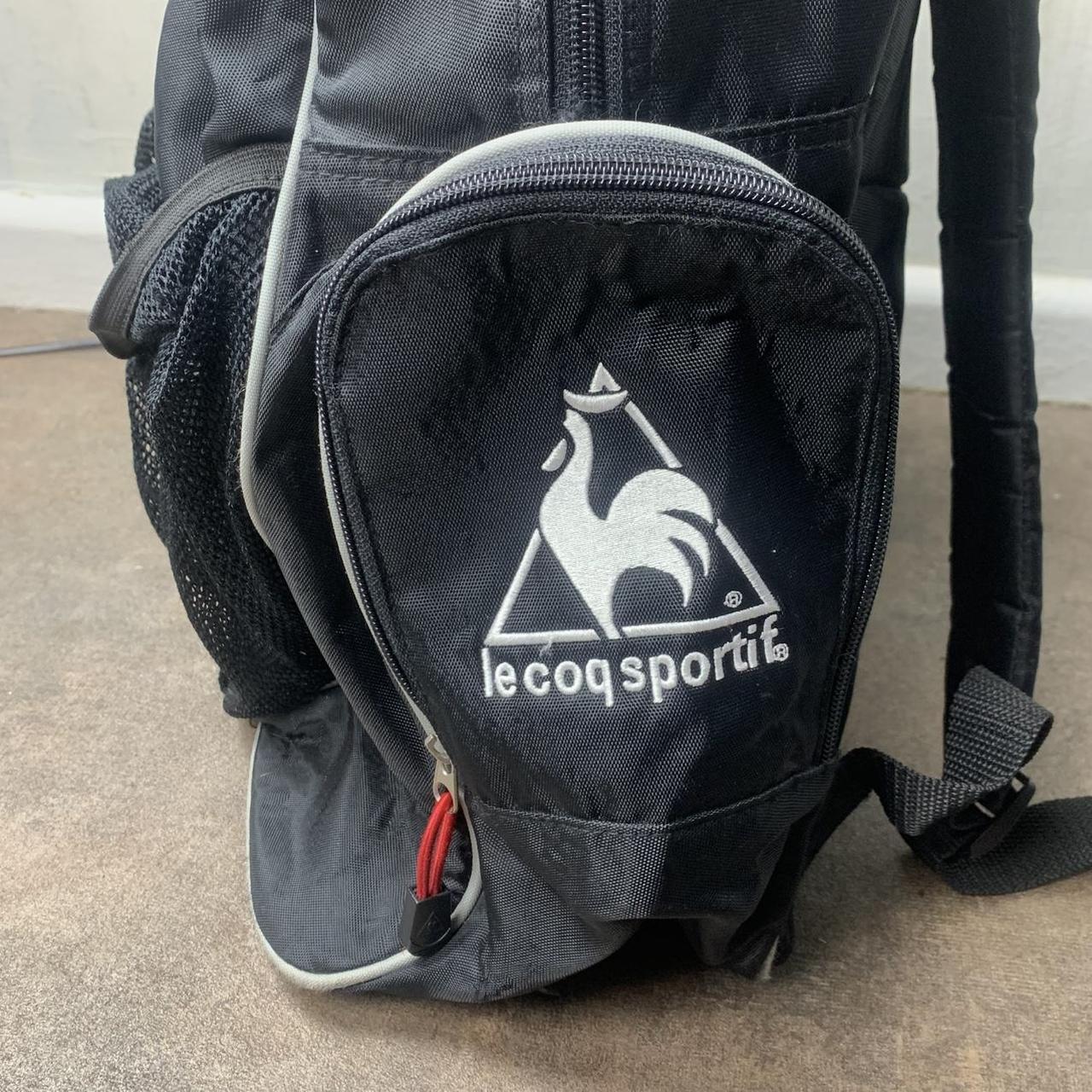 Le Coq Sportif 00s black graphic backpack