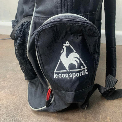 Le Coq Sportif 00s black graphic backpack