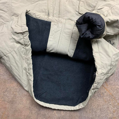 Quiksilver 00s beige utilised graphic ski jacket