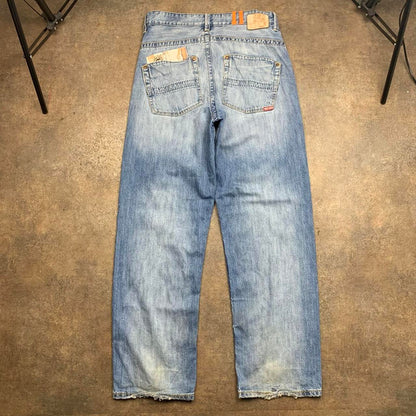 Ecko Unltd. 00s baggy graphic blue denim jeans