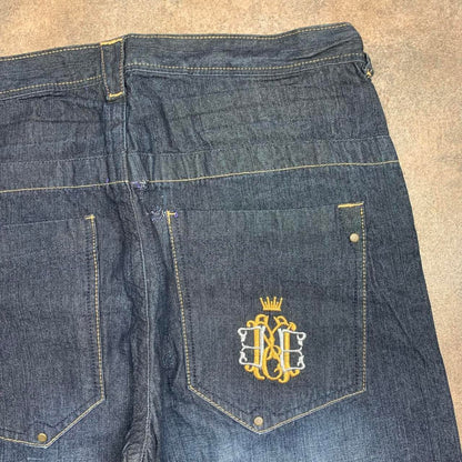 Enyce 00s graphic baggy navy jeans