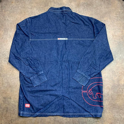 Ecko Function 00s navy graphic denim jacket