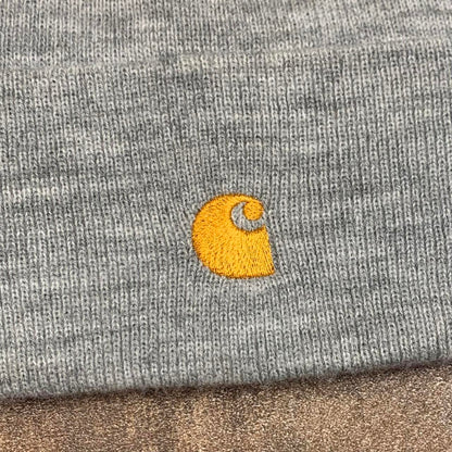 Carhartt W.I.P light grey logo beanie