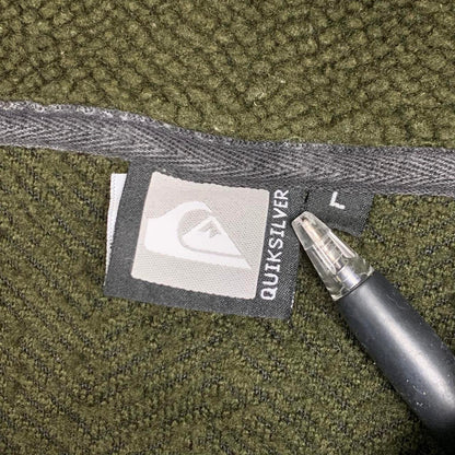 Quiksilver 90s khaki graphic boxy fleece