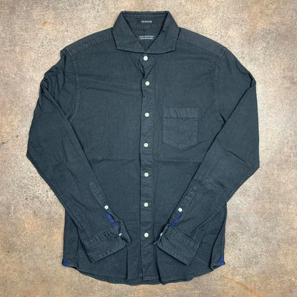 Nano Universe Atelier black formal long sleeve shirt