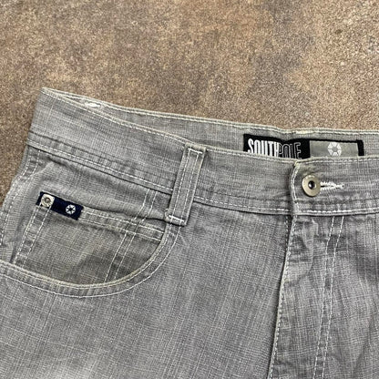 Southpole 00s white light grey grunge denim jeans