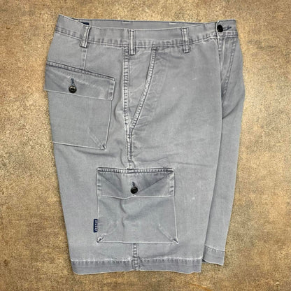 Stüssy 00s grey baggy cargo denim shorts