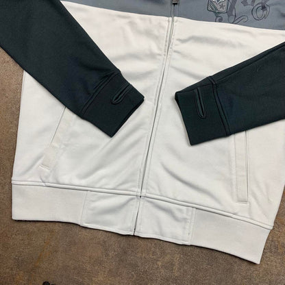 Fox Racing 00s white black coach jacket / jumper