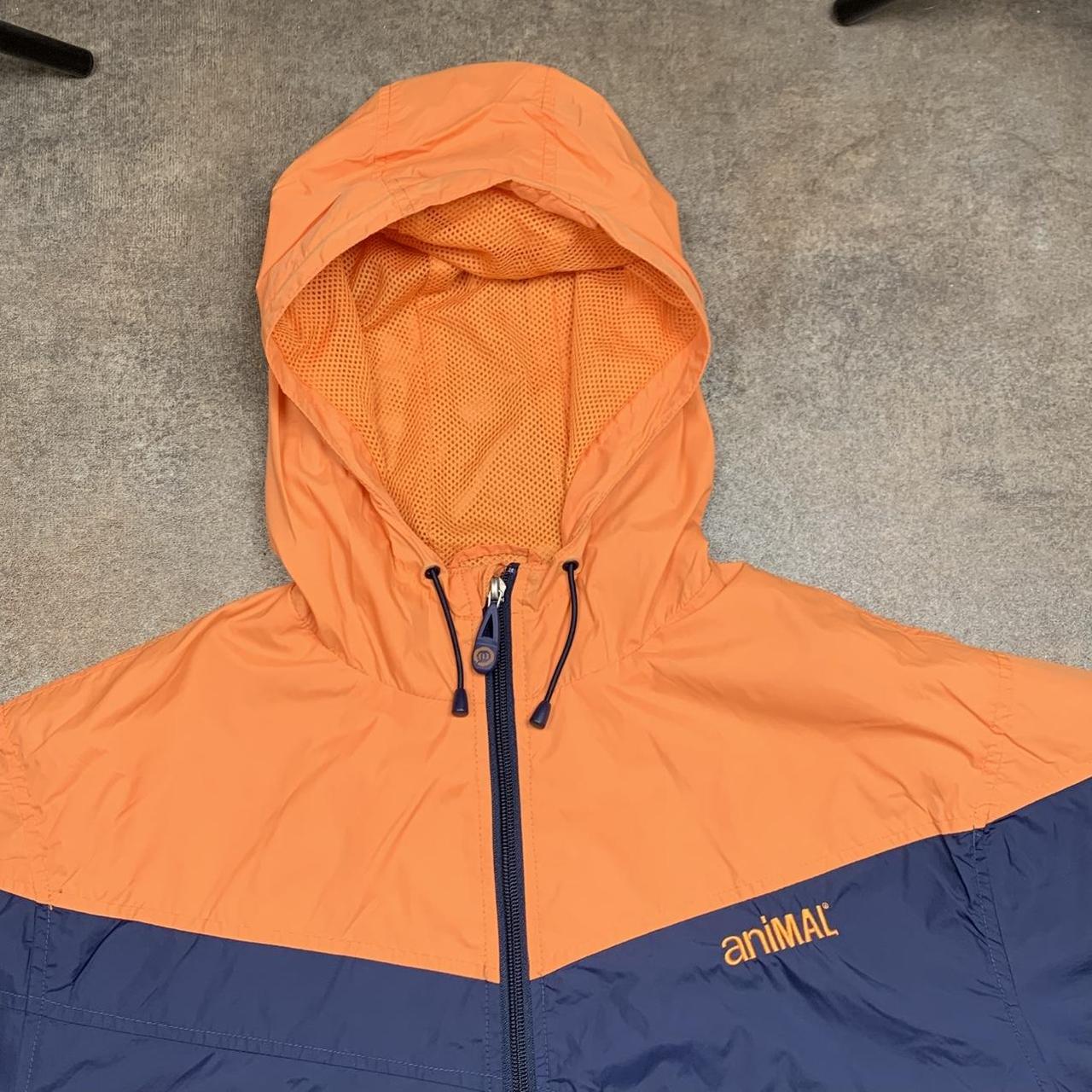 Animal 00s navy orange boxy zip jacket