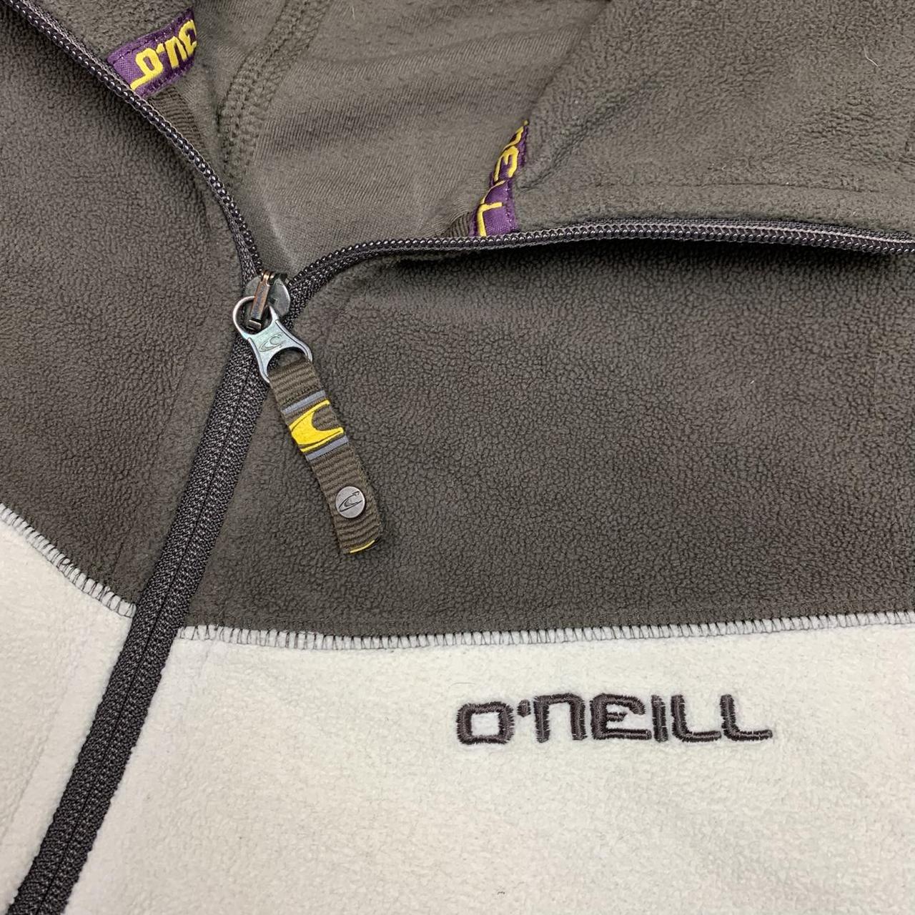 O'Neill 00s cream brown quarter zip fleece