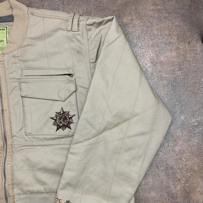 Oakley 00s zip beige cream workwear jacket