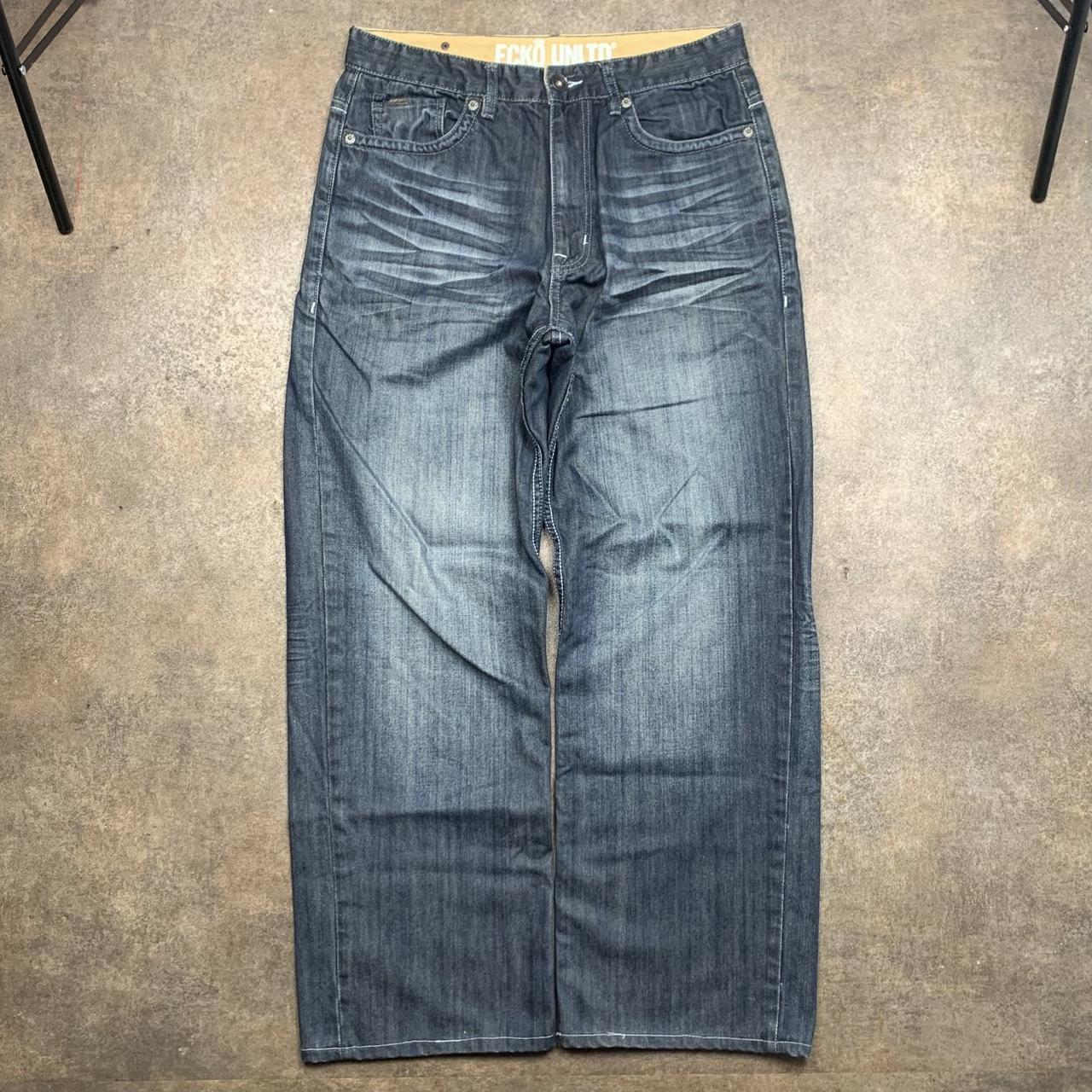 Ecko Unltd. 00s baggy navy graphic jeans