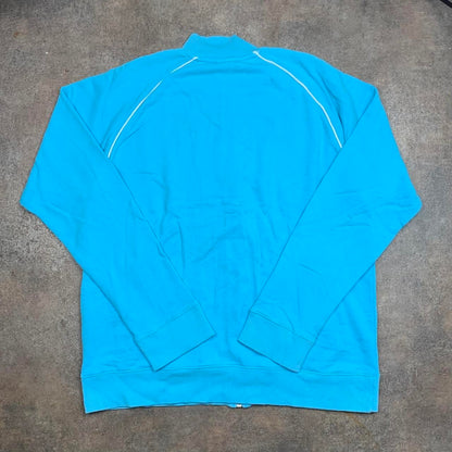 Quiksilver 00s blue graphic boxy zip jumper