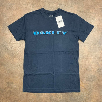 Oakley 00s navy blue graphic tee