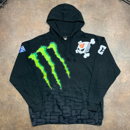 DC Shoes 00s Ken Block black grunge graphic zip hoodie