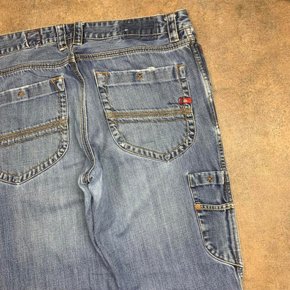 Quiksilver 00s baggy blue carpenter denim jeans