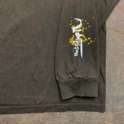 Quiksilver 00s brown graphic long sleeve tee