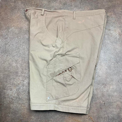 Billabong 00s beige graphic baggy cargo shorts