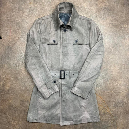 Tornado Mart 00s brushed light grey overcoat