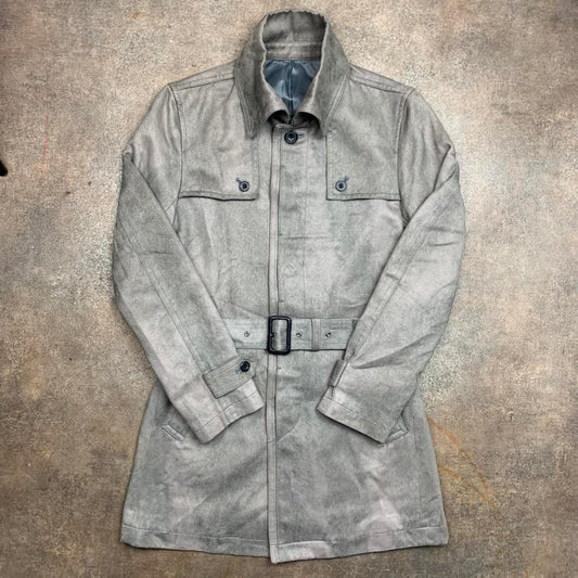 Tornado Mart 00s brushed light grey overcoat