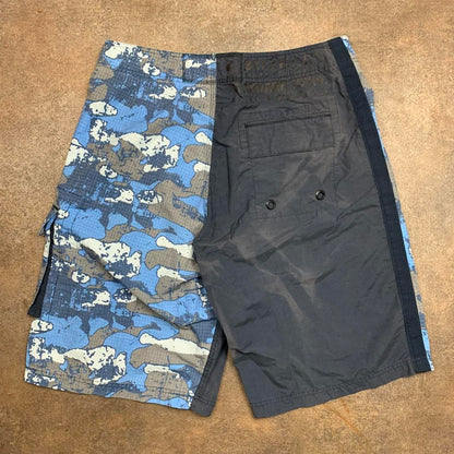 Oakley 00s navy blue camo graphic boardshorts