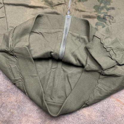 Oakley 00s khaki graphic zip jumper