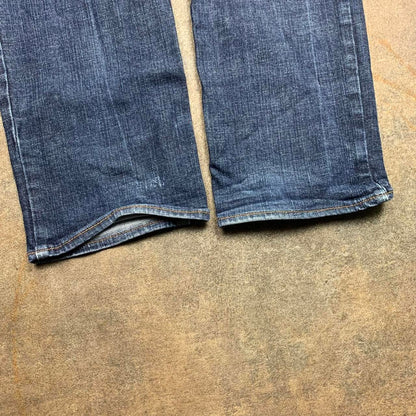 DC Shoes graphic straight leg navy denim jeans