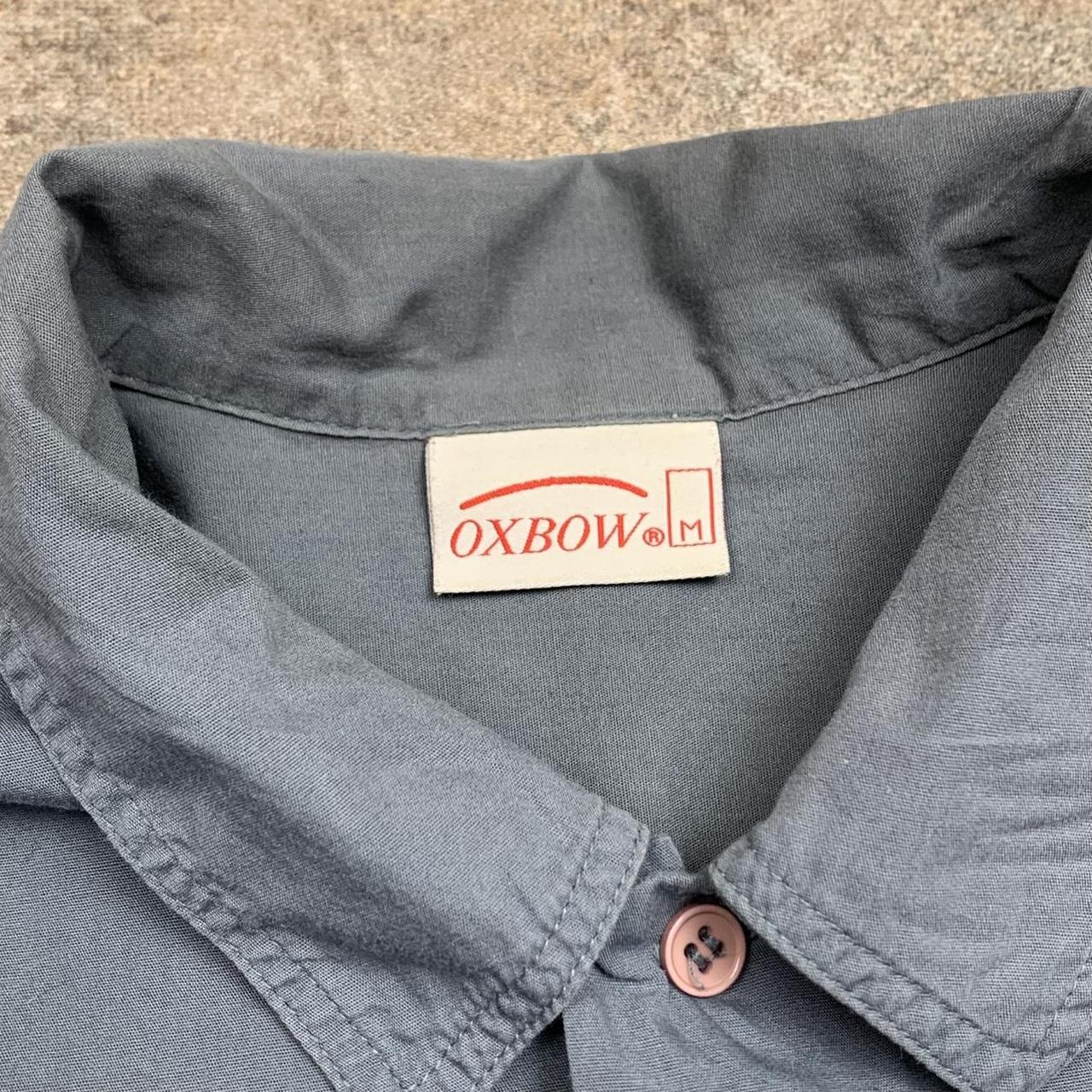 Oxbow 00s blue-grey collar button shirt