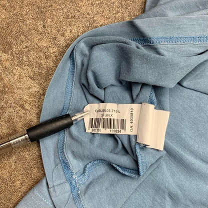 Quiksilver 90s light blue boxy graphic tee