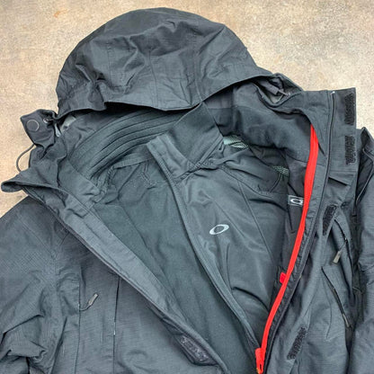 Oakley 00s utilised gorpcore black jacket