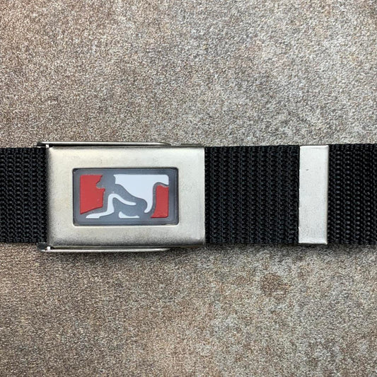 Drunknmunky 00s black webbed buckle belt