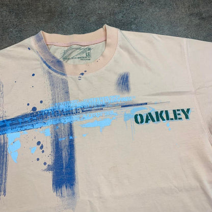 Oakley 00s pink graphic tee