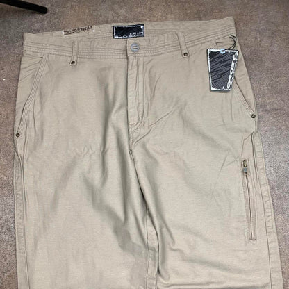 Oakley 00s cream beige baggy cargo jeans