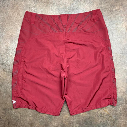 Oakley Software 00s graphic red baggy cargo shorts